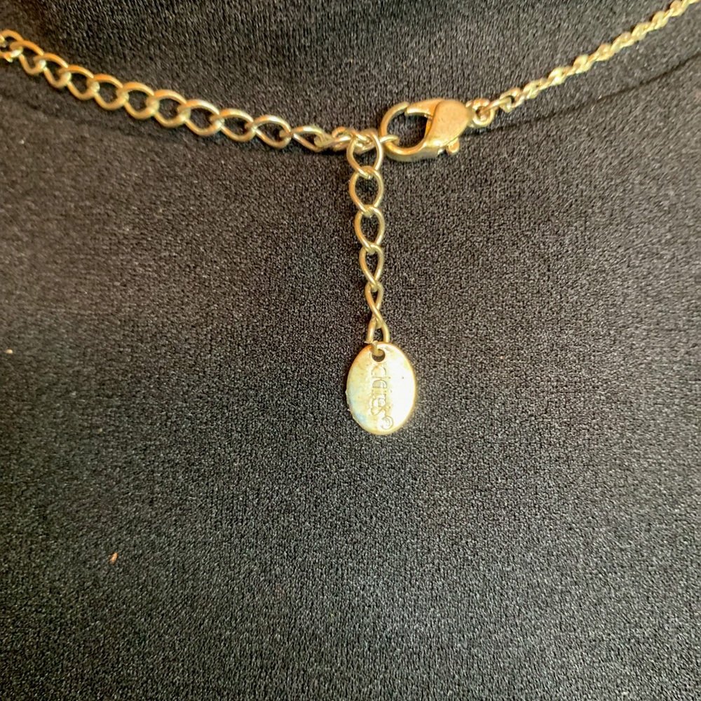 Vintage 1990’s Claire’s Clear Rhinestone Costume Jewelry Necklace - Picture 4 of 4